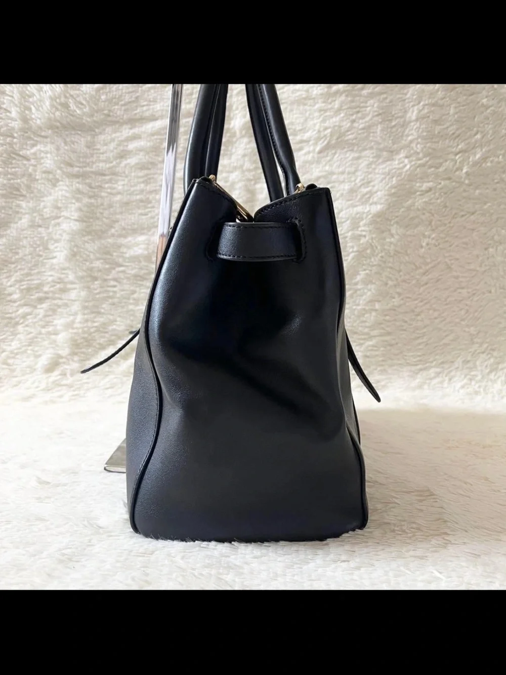 Mulberry Black Leather Bayswater-Style Top-Handle Satchel